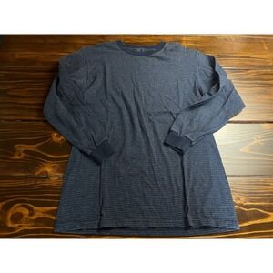 Basic Editions Sweater, Men's Size Small, Blue, Striped Long Sleeve, Pullover